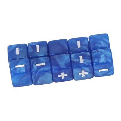 Alomejor Attractive Math Calculation Dice Toy - 20pcs Plus Minus Dice Set for Mathematics Teaching (Blue)
