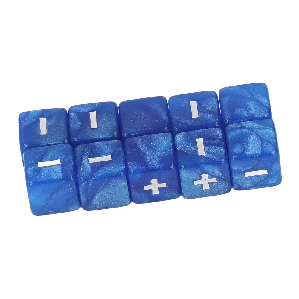 Alomejor Attractive Math Calculation Dice Toy - 20pcs Plus Minus Dice Set for Mathematics Teaching (Blue)