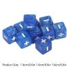Alomejor Attractive Math Calculation Dice Toy - 20pcs Plus Minus Dice Set for Mathematics Teaching (Blue) view 2