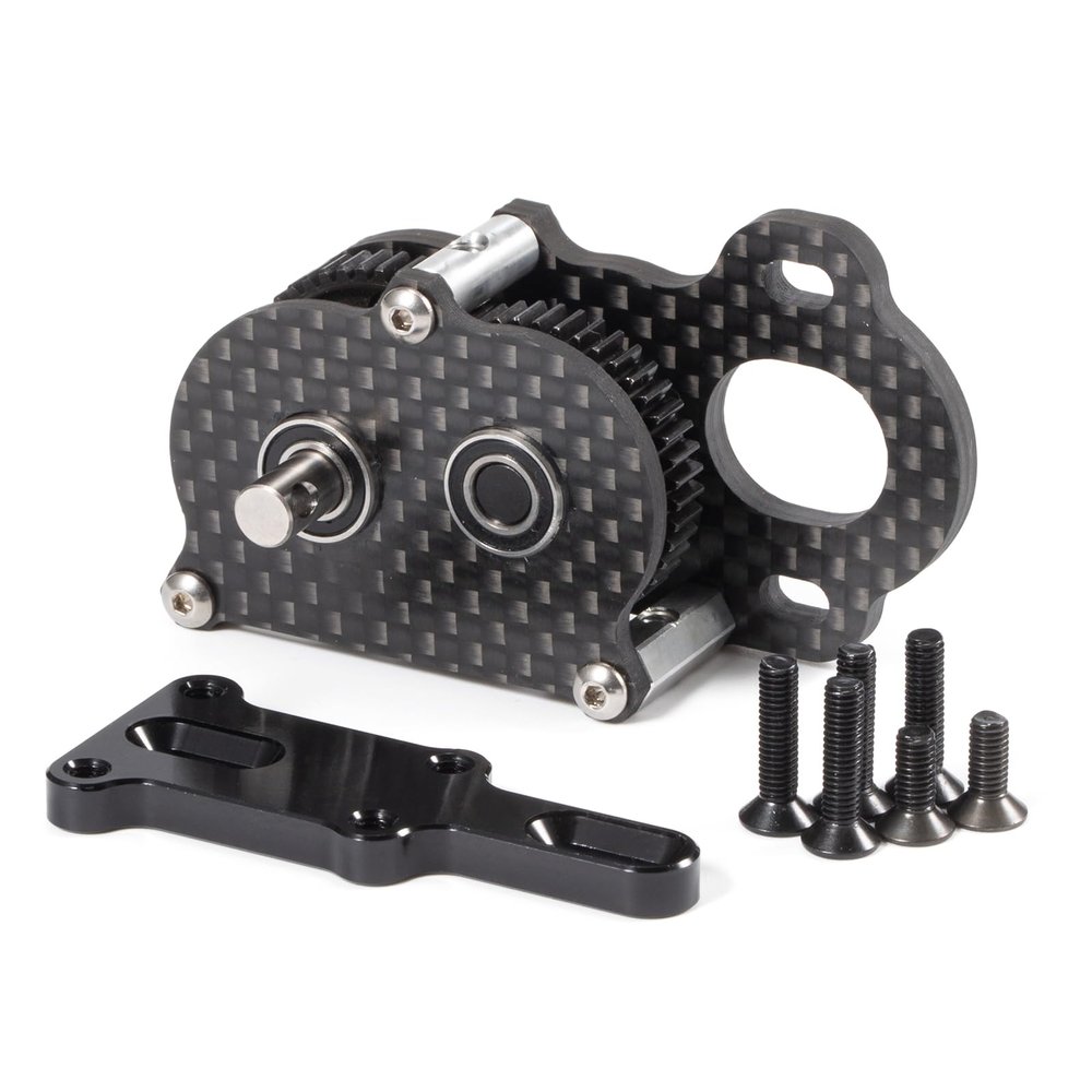 1/10 NOD Transmission for Straight Axle, Carbon LCG Gearbox Ultra-Lightweight for Scaler Sportsman 1/10 RC Crawler Chassis