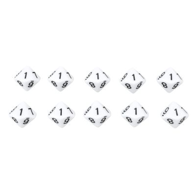 Alomejor 20pcs Beautiful Dice Game, Excellent Cubes Accessories for Fun and Endless Multiplayer Games (White)