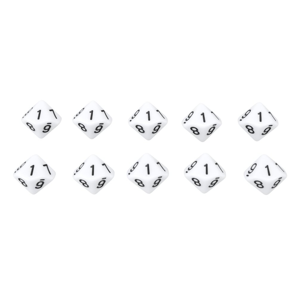 Alomejor 20pcs Beautiful Dice Game, Excellent Cubes Accessories for Fun and Endless Multiplayer Games (White)