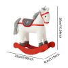 Guohetuk Christmas Rocking Wooden Base Holiday Rocking Gift Decorative Toy Suitable for Kids Shelf Mantel Display, Red White view 3