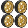 Alomejor RC Samak Samak Plastic Accessories Wheels with Wrestle (Gold) view 4