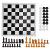 Alomejor 2 in 1 International Chess Draughts Set + Fun + Improve Thinking Skills + Best Children + PartiesOutdoor Camping view 3