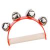 Alomejor Handle Bells Toy Jingle Bell Toy Handle Bells, Bright Color Children Jingle Hand Early Education Musical with Ergonomic Bass Drum Bags, Cases & (Red) view 2