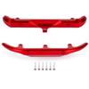 Aluminum Front & Rear Bumper Set for 1/30 Scale RC Crawler Chassis, CNC Upgrade Bumpers with Mounting Screws (Black/Red) (Red) view 1
