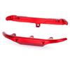 Aluminum Front & Rear Bumper Set for 1/30 Scale RC Crawler Chassis, CNC Upgrade Bumpers with Mounting Screws (Black/Red) (Red) view 2