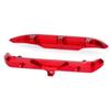 Aluminum Front & Rear Bumper Set for 1/30 Scale RC Crawler Chassis, CNC Upgrade Bumpers with Mounting Screws (Black/Red) (Red) view 3