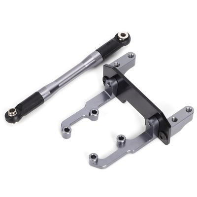 Alomejor RC Servo Stand Mount with Steering Link Rod for Axial SCX10 II 90046 1/10 RC Car Replacement