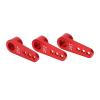 Alomejor 3pcs RC Aluminum 25T Servo Horns Metal Steering Arm 1/8 1/10 RC Car Great Accessories for Performance Improvement (Red) view 1