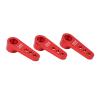 Alomejor 3pcs RC Aluminum 25T Servo Horns Metal Steering Arm 1/8 1/10 RC Car Great Accessories for Performance Improvement (Red) view 2