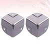DIYEAH 4 Pcs Stainless Steel Aluminum Box Corner Protectors, Table Desk Edge Guards for Furniture Hardware, Sturdy Wrap Corner Guards for Aluminum Cases and Desks view 4
