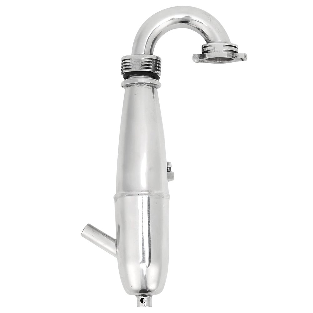 Alomejor Sturdy Aluminum Alloy Exhaust Pipe for RC1/8 Oil Truck, Easy Installation, Suitable for HSP and 1/8 Oil Cars