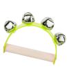 Alomejor Handle Bells Toy Jingle Bell Toy Handle Bells, Bright Color Children Jingle Hand Early Education Musical with Ergonomic Bass Drum Bags, Cases & (Green) view 2