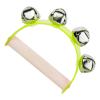Alomejor Handle Bells Toy Jingle Bell Toy Handle Bells, Bright Color Children Jingle Hand Early Education Musical with Ergonomic Bass Drum Bags, Cases & (Green) view 3