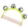 Alomejor Handle Bells Toy Jingle Bell Toy Handle Bells, Bright Color Children Jingle Hand Early Education Musical with Ergonomic Bass Drum Bags, Cases & (Green) view 4