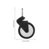 TOBBOMEY 1 Pair Baby Stroller Front Wheel Replacement Caster with Shank Rod Rubber Roller Tires 13cm for Toddler Pushchair Pram Trolley Dolley Cart Upgraded Accessories view 2