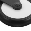 TOBBOMEY 1 Pair Baby Stroller Front Wheel Replacement Caster with Shank Rod Rubber Roller Tires 13cm for Toddler Pushchair Pram Trolley Dolley Cart Upgraded Accessories view 3