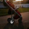 TOBBOMEY 1 Pair Baby Stroller Front Wheel Replacement Caster with Shank Rod Rubber Roller Tires 13cm for Toddler Pushchair Pram Trolley Dolley Cart Upgraded Accessories view 4