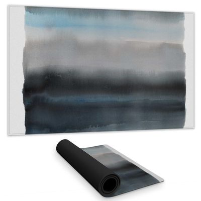 Begin Home Decor C1DM1424E0RNLC 14 x 24 in. Shade of Blue - Abstract Blue Gaming Desk Mat for Home Decor