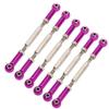 Alomejor 6pcs 88mm Adjustable Push Rods for Rc Car with 5 Easy and Convenient to Install and Remove (Purple) view 1