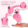 Gemoioio 2Pcs Desk Goose Outfits 7 Inches, Porch Goose Hoodie, Mini Desk Gooses Clothes Hoodies, Funny Fleece Porch Gooses Costumes for Desktop Geese Statue Table Decor(White, Pink) view 3