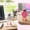 Gemoioio 2Pcs Desk Goose Outfits 7 Inches, Porch Goose Hoodie, Mini Desk Gooses Clothes Hoodies, Funny Fleece Porch Gooses Costumes for Desktop Geese Statue Table Decor(White, Pink) view 4