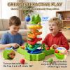 Frog Ball Drop Toy for Kids, 5 Layer Roll Swirling Ball Tower with 12 Balls, Spin and Learn Shoot Balls Drop Montessori Toy, Gifts for Toddler Boys Girls 3 4 5 6 7 8+ Years Old (4 Player) view 3
