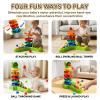 Frog Ball Drop Toy for Kids, 5 Layer Roll Swirling Ball Tower with 12 Balls, Spin and Learn Shoot Balls Drop Montessori Toy, Gifts for Toddler Boys Girls 3 4 5 6 7 8+ Years Old (4 Player) view 4
