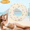 2 Pcs Inflatable Pool Float Retro Bear and Rabbit Swim Rings Swimming Pool Tubes for Adults Teens Summer Beach Bachelorette Party (Bear and Rabbit) view 3