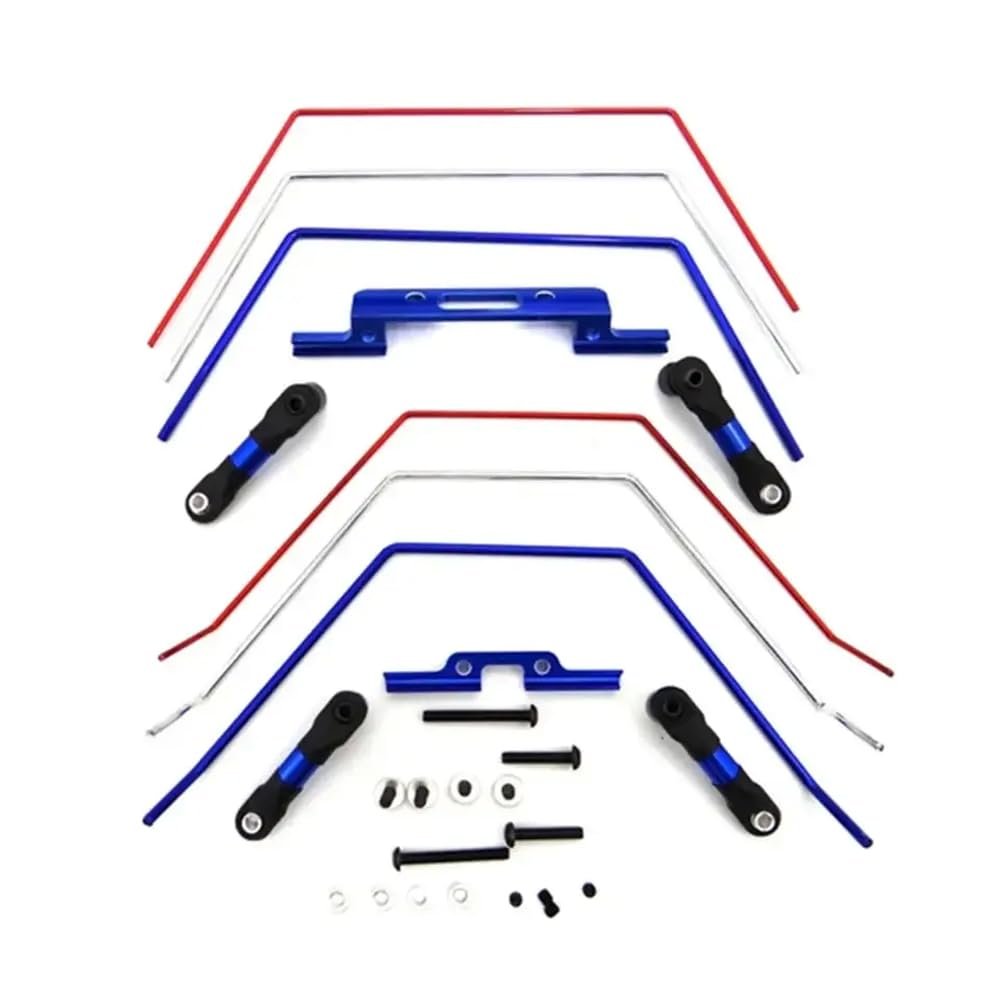 COMODO Front and Rear Adjustable Sway Bar Kit Compatible with 2WD 1/10 RC Car and Similar Models