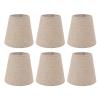 RUEHALF 6PCS Small Lamp Shade Clip On Linen Fabric Lampshade for Candle Bulbs Lighting Accessories Lighting Accessories Lamp Shade view 1