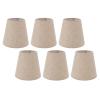 RUEHALF 6PCS Small Lamp Shade Clip On Linen Fabric Lampshade for Candle Bulbs Lighting Accessories Lighting Accessories Lamp Shade view 3