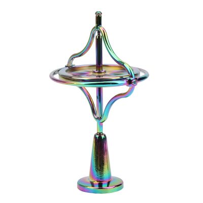 ZASCHMOY Alloy Gyroscope Stressrelieving Fingertip Toy, Decompression Toy, Suitable for Adults, Stressrelieving Tool, Exquisite Gold Design, Durable. (Colorful)