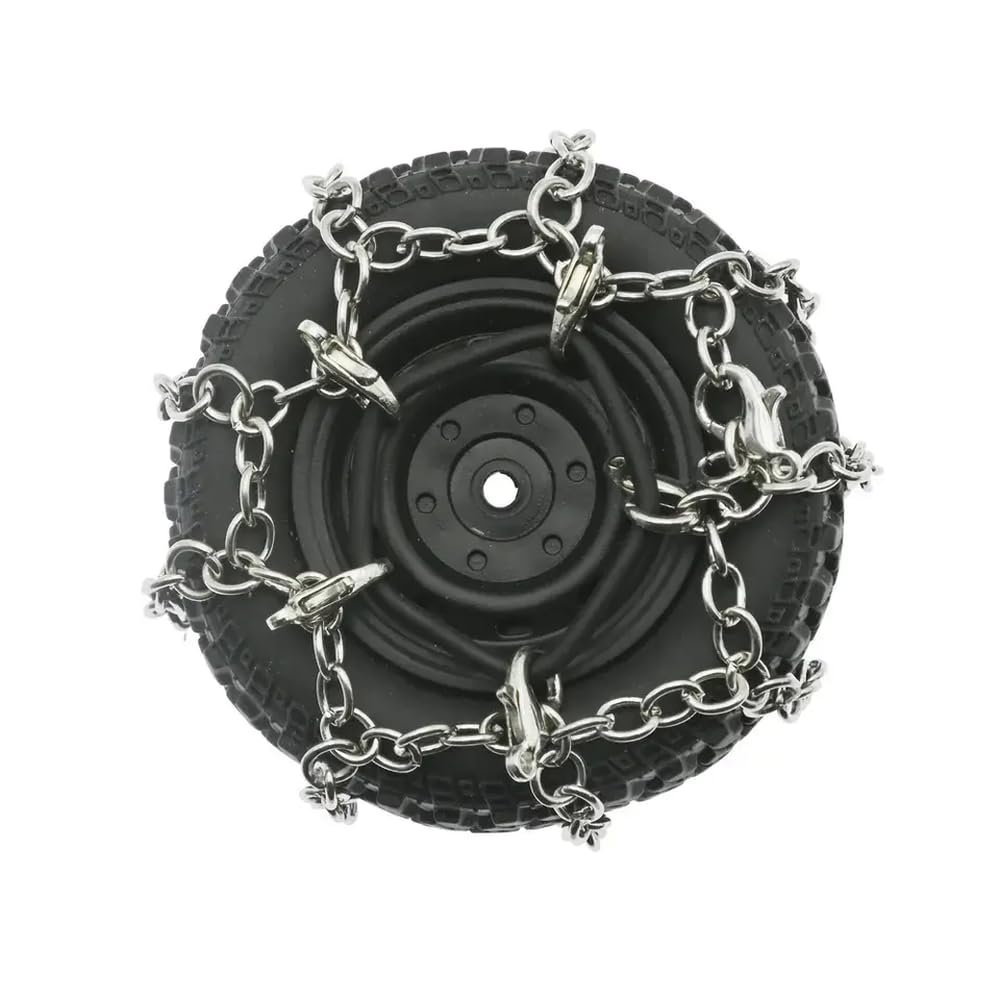 4PCS 55mm-62mm Tire Chains Compatible With RC Crawler Cars, Off-Road Vehicles, and Similar 1/24 Scale Models