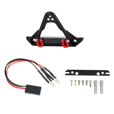 Rc Bumper Parts For Axial For Scx24 For Wrangler For Jlu For Gladiator For Deadbolt 1/24 Front Bumper With Lights RC Crawler Car Upgrade Parts(Type B)