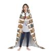 SHLXMDNZ Book Shelves Collection and Ladder print Hooded Cape For Teenagers, Perfect cloak for Halloween and Theme Parties view 4