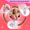 JJlviYY Reversible Bunny Stuffed Animal, Carrot Rabbit Ears Zip Plush Stuffed, Fruit Bunny Plush, (A Strawberry Rabbit, 9.9inch) view 3