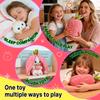JJlviYY Reversible Bunny Stuffed Animal, Carrot Rabbit Ears Zip Plush Stuffed, Fruit Bunny Plush, (A Strawberry Rabbit, 9.9inch) view 4