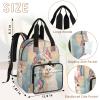Adornori Llama Unicorn Diaper Bag Backpack for Women Waterproof Multi Function Travel Diaper Backpacks with USB Charging Port Anti Theft Bag, Alpaca Llama view 3
