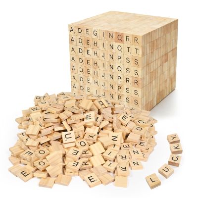 2000 PCS Wooden Letters,Alphabet Letter Tiles, Decorative Alphabet Pieces for DIY Wall Art, Crafts, Home Decoration and Party Supplies