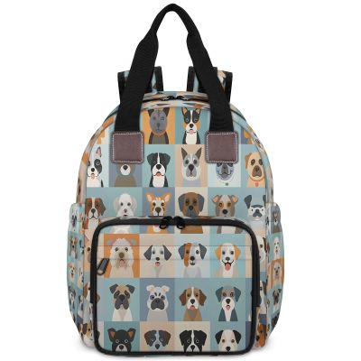Adornori Cute Animal Dogs Puppy Diaper Bag Backpack Travel Backpack for Women Insulated Pockets Portable bags with USB Charging Port Anti Theft Bag