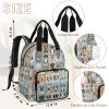 Adornori Cute Animal Dogs Puppy Diaper Bag Backpack Travel Backpack for Women Insulated Pockets Portable bags with USB Charging Port Anti Theft Bag view 3