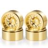 4PCS/1set Brass 1.3" RC beadlock Wheels Rims 228g for 1/18th TRX4M 1/24th AXIAL SCX24 RC Crawler Car Upgrade Parts (Gold) view 4