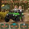 24V Ride on Toys for Big Kids, Anrli 2 Seater Ride on Car with 800W Motors, Remote Control, 20'' Seat, Mult-Led Lights, 3 Speed, Bluetooth, Shock Absorption, 4x4 Electric Ride on Truck for Kids, Green view 2
