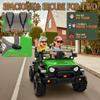 24V Ride on Toys for Big Kids, Anrli 2 Seater Ride on Car with 800W Motors, Remote Control, 20'' Seat, Mult-Led Lights, 3 Speed, Bluetooth, Shock Absorption, 4x4 Electric Ride on Truck for Kids, Green view 3