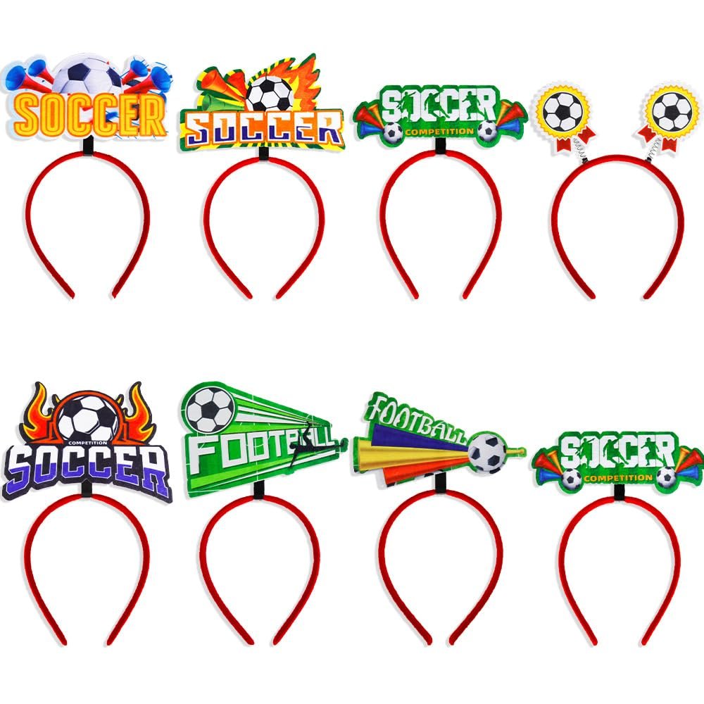 2026 world cup soccer Football Fan Headbands Soccer Headbands Set for Fans, 8-Pack Football Theme Party Headwear, Soccer Cheer Props for Game Day, Sports Party Decorations for Kids and Adults