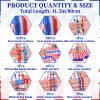 Aurelema 100 Pcs 250th Anniversary 4th of July Beads Necklaces Bulk - Patriotic Red White Blue Metallic Beads with 250 Design for Independence Day Parade Party Favors Decorations Accessories 2026 view 4