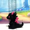 3D Printed Knitted Dragon Figurine, 2 Inches Teal Knitted Style Fantasy Creature, Desk Buddy, Cute Gamer Shelf Decor BKD001-BLK-MAG view 3